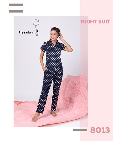 Steps Nine Ukiyo 2 Night Wear Cotton Lycra Fancy Night Suits Collection